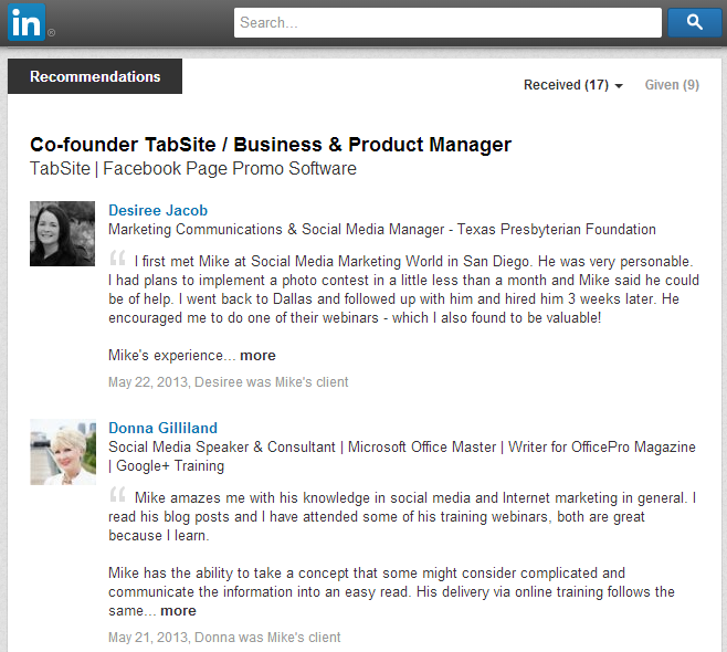 linkedin-recommendations