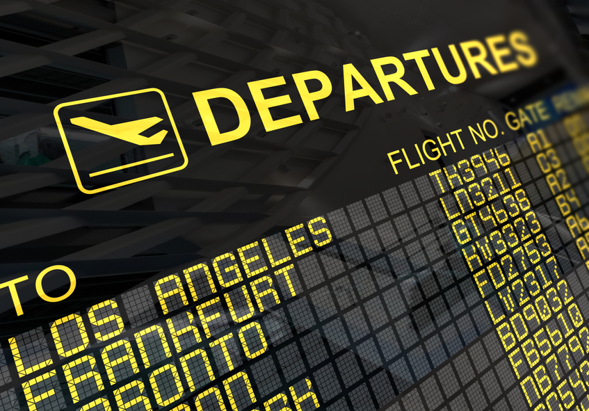 International Airport Departures Board