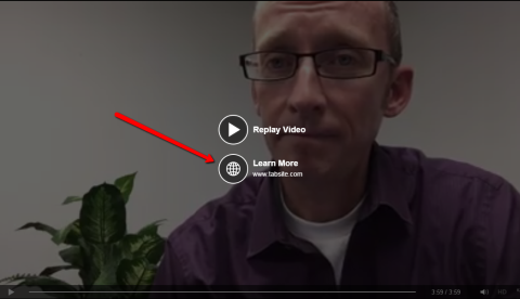 Example of the "Learn More" Call to Action Facebook offers for any Facebook Video