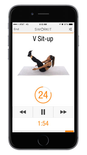 iPhone-Sworkit-Custom-Workout-core