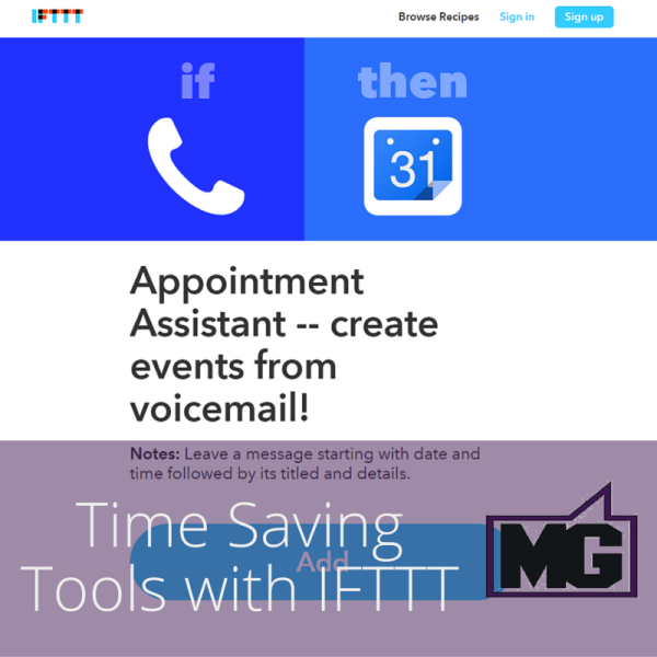 Time Saving Tools with IFTTT