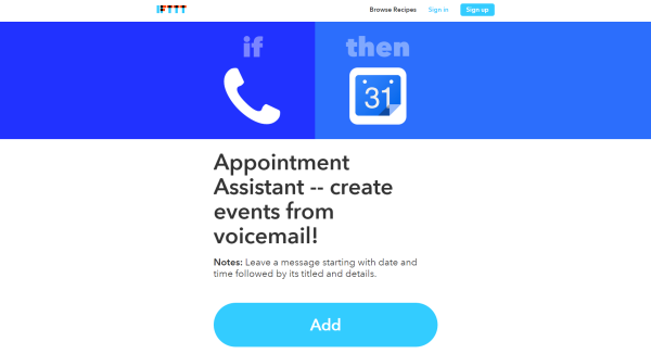 ifttt appointment assistant