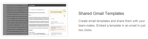 shared gmail templates