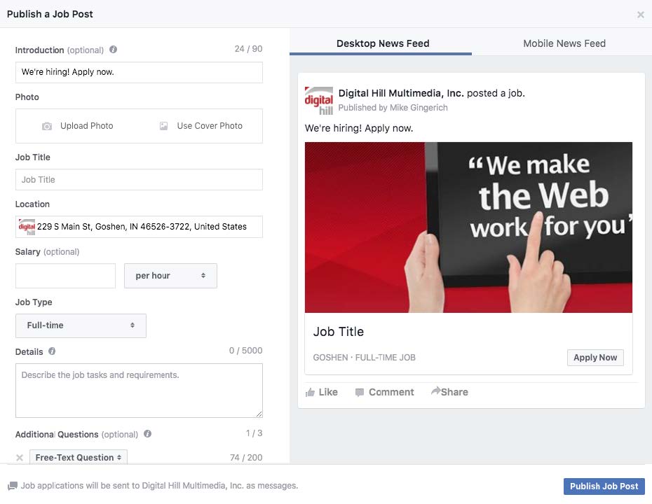 How Do I Manage Job Posts for my Facebook Page 2