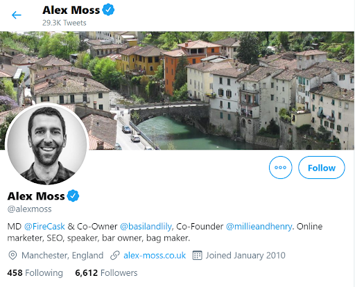 Alex Moss Twitter