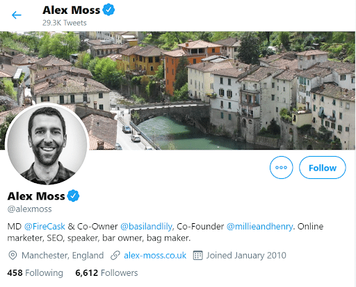 Alex Moss Twitter