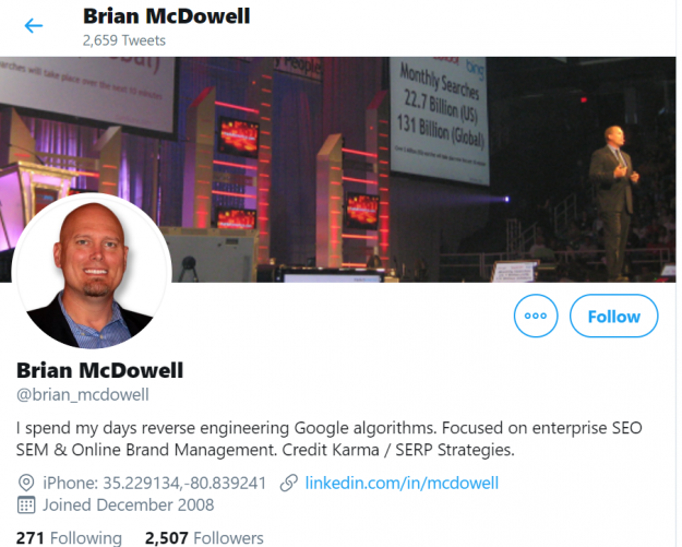 Brian McDowell Twitter
