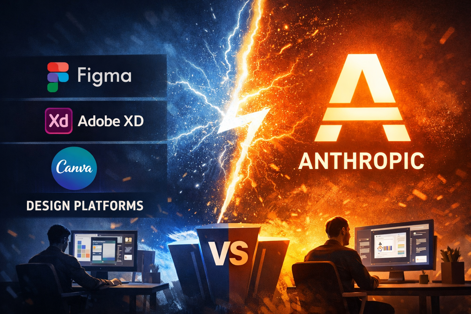 Design platforms Figma, Adobe XD, and Canva compared against Anthropic Claude for AI-powered design prototypes