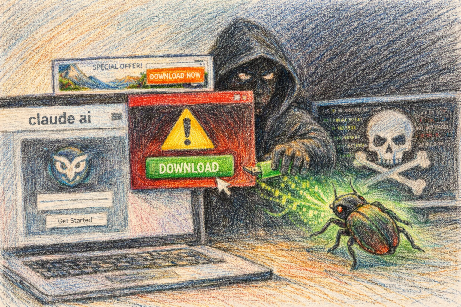 Malvertising Uses Fake Claude Site to Deliver Beagle