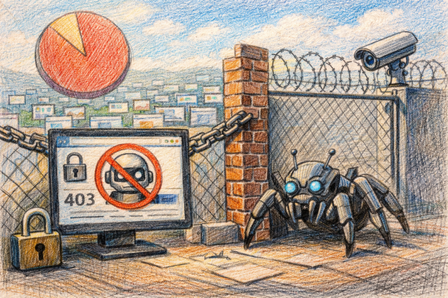 Audit: Nearly 90% of Sites Block AI Crawlers