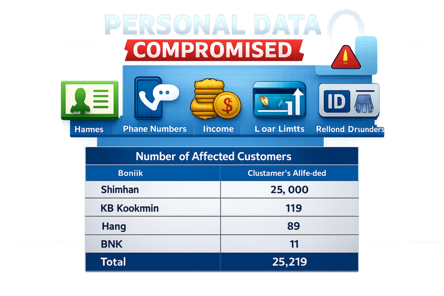 South Korean banks data breach: 25,219 customers affected by CrowdStrike AI hack compromising names, phone numbers, income...